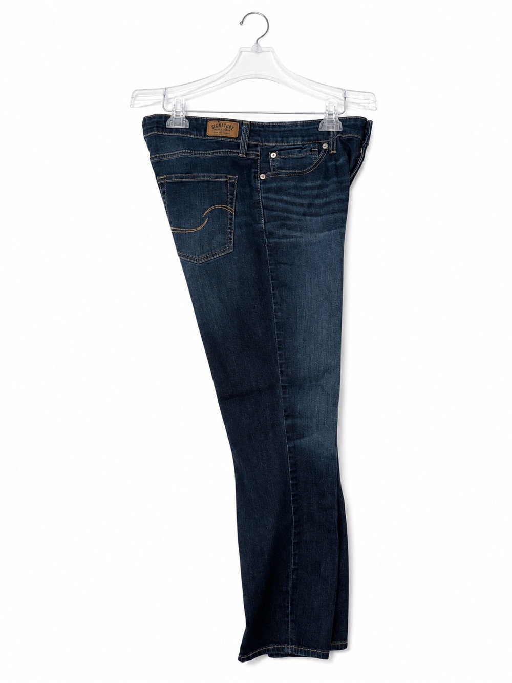Levi’s Signature Mid Rise Slim Cuffed Dark Wash Jeans Size 14 W32